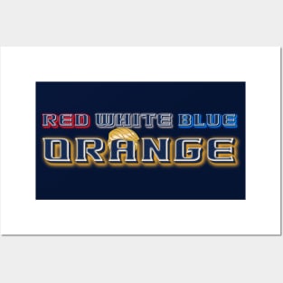 Red, White, Blue & Orange Posters and Art